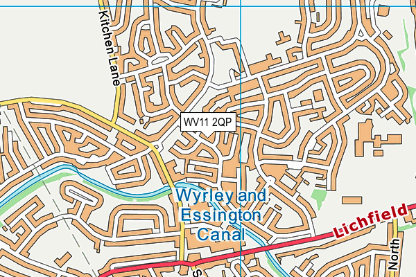 WV11 2QP map - OS VectorMap District (Ordnance Survey)