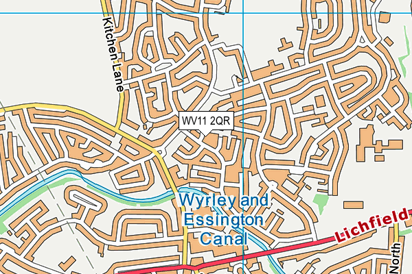 WV11 2QR map - OS VectorMap District (Ordnance Survey)