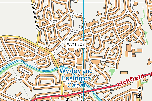 WV11 2QS map - OS VectorMap District (Ordnance Survey)