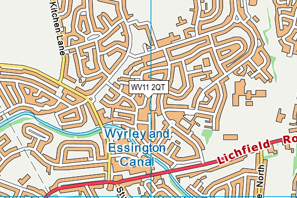 WV11 2QT map - OS VectorMap District (Ordnance Survey)