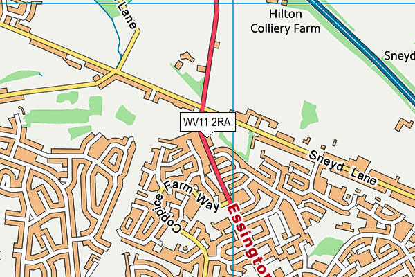 WV11 2RA map - OS VectorMap District (Ordnance Survey)