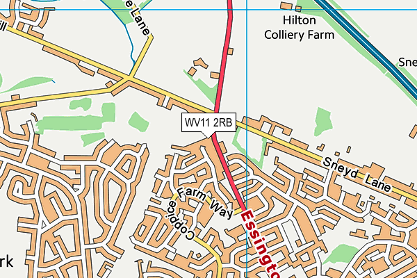 WV11 2RB map - OS VectorMap District (Ordnance Survey)