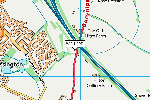 WV11 2RD map - OS VectorMap District (Ordnance Survey)