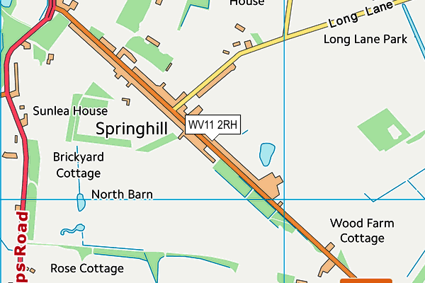 WV11 2RH map - OS VectorMap District (Ordnance Survey)