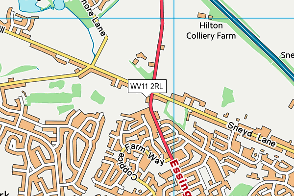 WV11 2RL map - OS VectorMap District (Ordnance Survey)