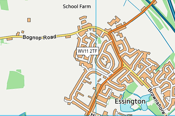 WV11 2TF map - OS VectorMap District (Ordnance Survey)