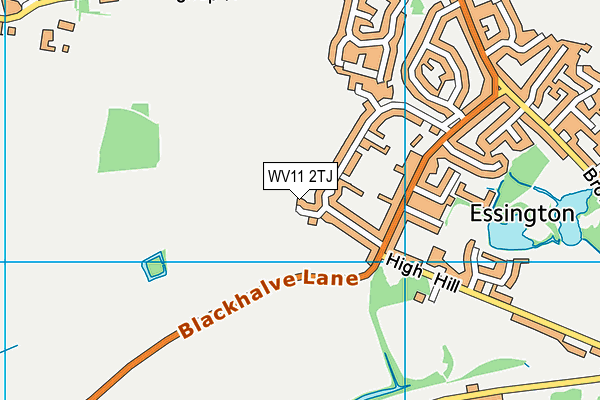 WV11 2TJ map - OS VectorMap District (Ordnance Survey)