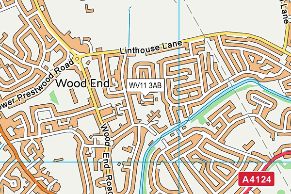 WV11 3AB map - OS VectorMap District (Ordnance Survey)
