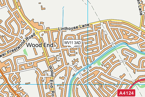 WV11 3AD map - OS VectorMap District (Ordnance Survey)