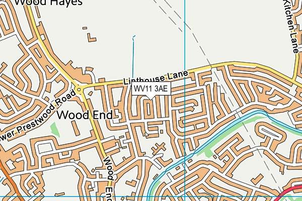 WV11 3AE map - OS VectorMap District (Ordnance Survey)