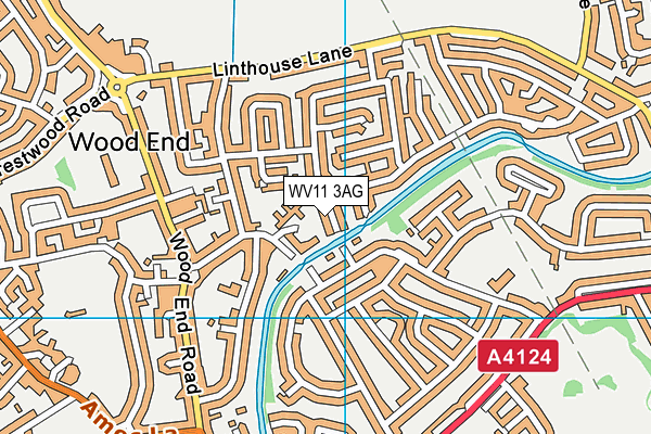 WV11 3AG map - OS VectorMap District (Ordnance Survey)