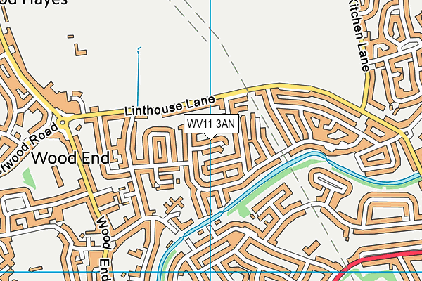 WV11 3AN map - OS VectorMap District (Ordnance Survey)