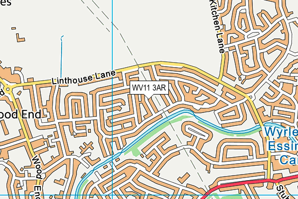 WV11 3AR map - OS VectorMap District (Ordnance Survey)