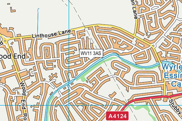 WV11 3AS map - OS VectorMap District (Ordnance Survey)