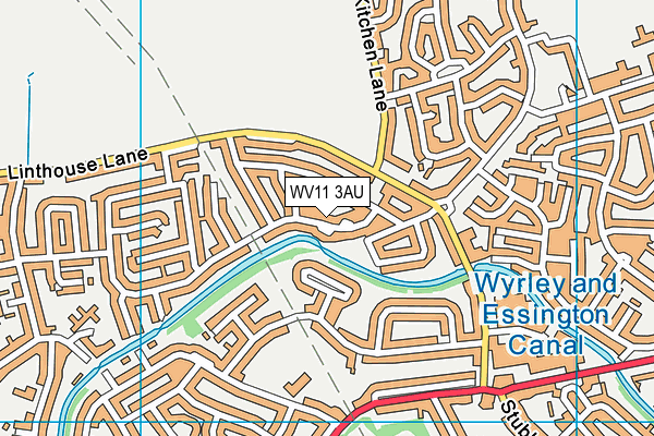 WV11 3AU map - OS VectorMap District (Ordnance Survey)