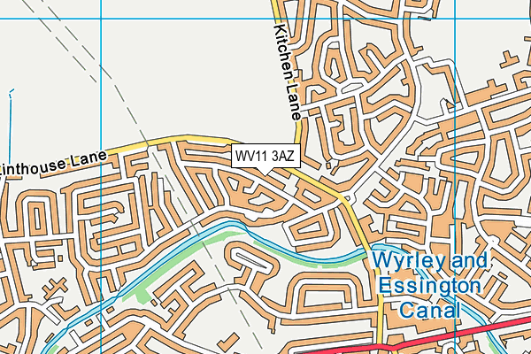 WV11 3AZ map - OS VectorMap District (Ordnance Survey)