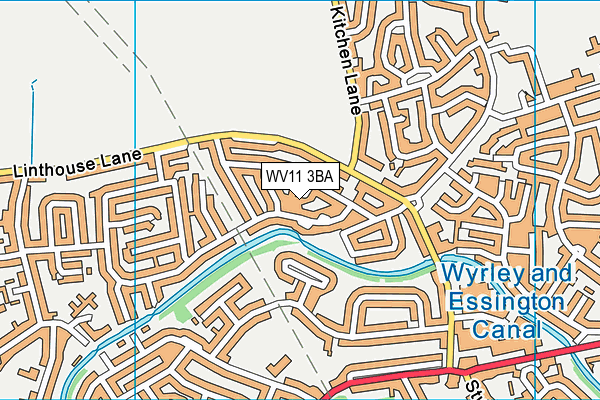 WV11 3BA map - OS VectorMap District (Ordnance Survey)
