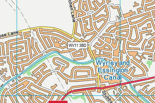 WV11 3BD map - OS VectorMap District (Ordnance Survey)