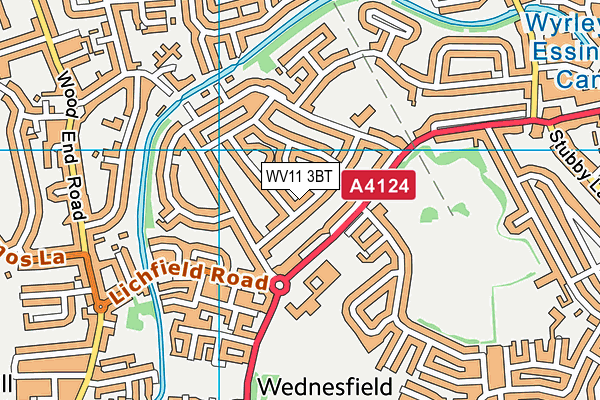WV11 3BT map - OS VectorMap District (Ordnance Survey)