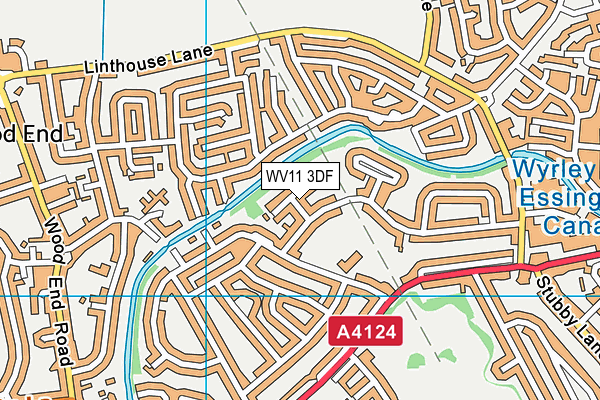 WV11 3DF map - OS VectorMap District (Ordnance Survey)