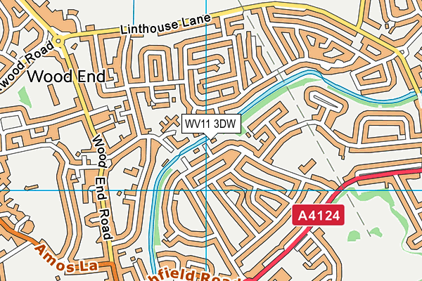 WV11 3DW map - OS VectorMap District (Ordnance Survey)