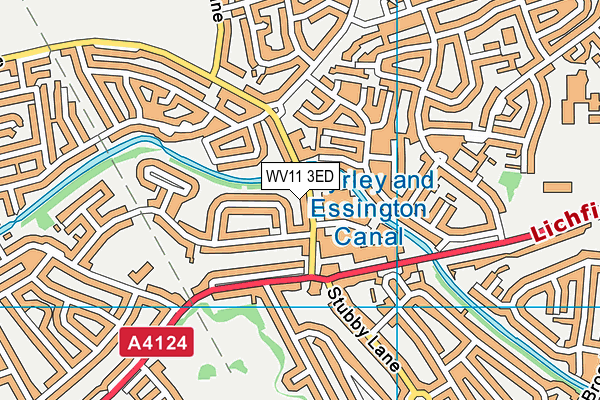 WV11 3ED map - OS VectorMap District (Ordnance Survey)