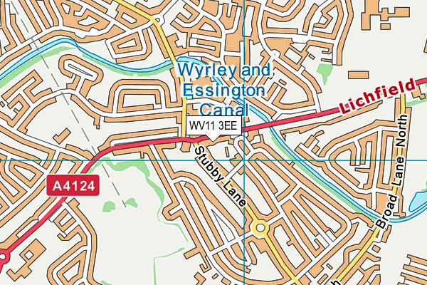 WV11 3EE map - OS VectorMap District (Ordnance Survey)