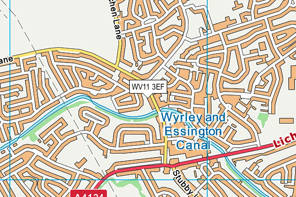 WV11 3EF map - OS VectorMap District (Ordnance Survey)