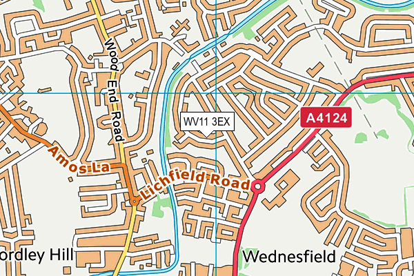 WV11 3EX map - OS VectorMap District (Ordnance Survey)