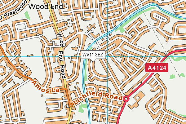 WV11 3EZ map - OS VectorMap District (Ordnance Survey)