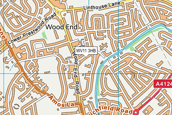 WV11 3HB map - OS VectorMap District (Ordnance Survey)