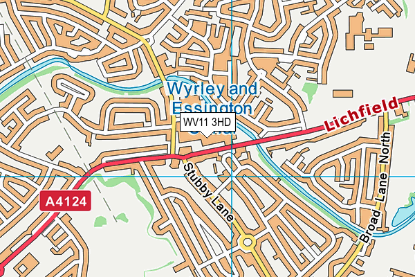 WV11 3HD map - OS VectorMap District (Ordnance Survey)