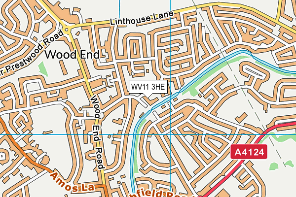 WV11 3HE map - OS VectorMap District (Ordnance Survey)