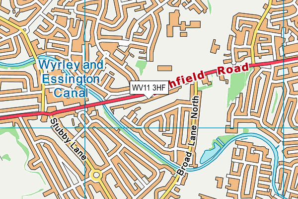 WV11 3HF map - OS VectorMap District (Ordnance Survey)