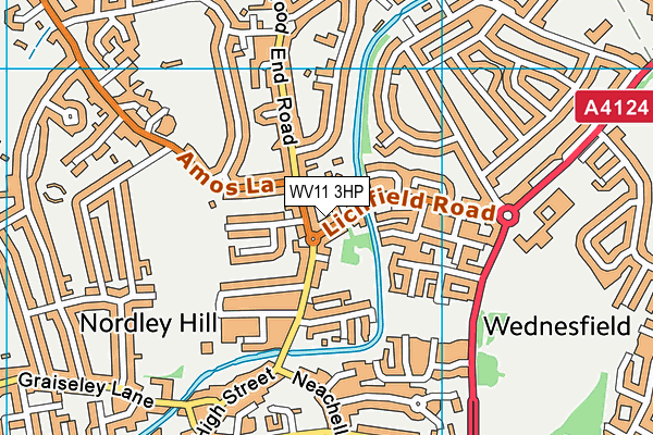 WV11 3HP map - OS VectorMap District (Ordnance Survey)