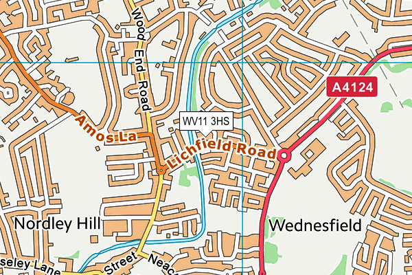 WV11 3HS map - OS VectorMap District (Ordnance Survey)