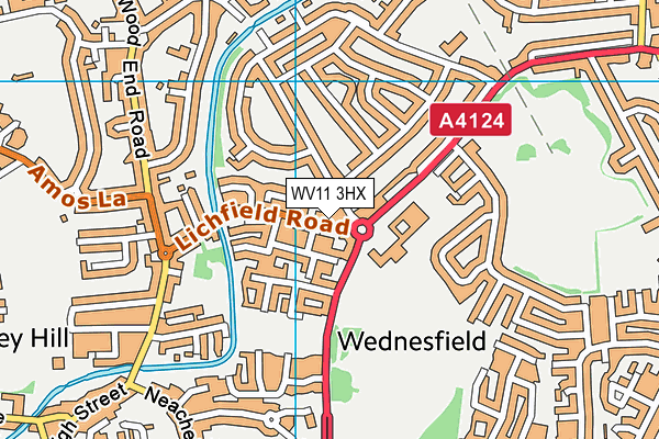 WV11 3HX map - OS VectorMap District (Ordnance Survey)