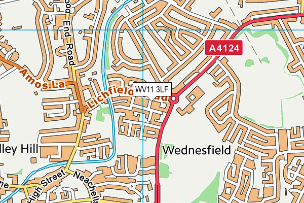 WV11 3LF map - OS VectorMap District (Ordnance Survey)