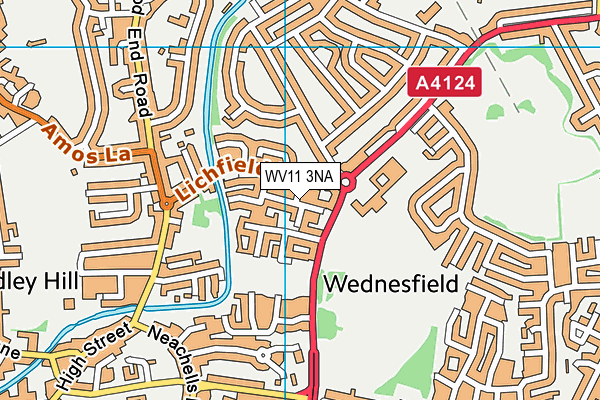 WV11 3NA map - OS VectorMap District (Ordnance Survey)