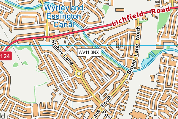 WV11 3NX map - OS VectorMap District (Ordnance Survey)