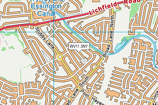 WV11 3NY map - OS VectorMap District (Ordnance Survey)