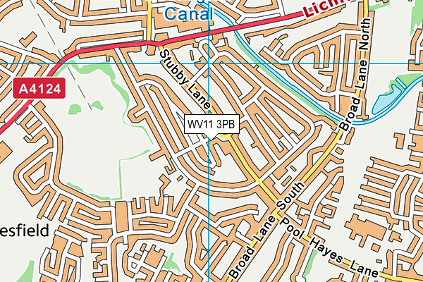 WV11 3PB map - OS VectorMap District (Ordnance Survey)