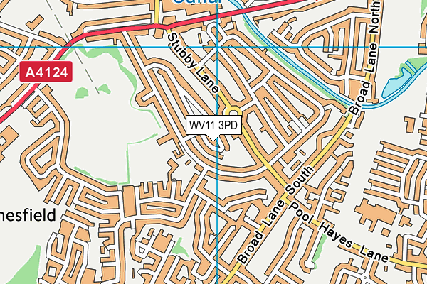 WV11 3PD map - OS VectorMap District (Ordnance Survey)