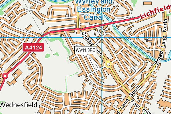 WV11 3PE map - OS VectorMap District (Ordnance Survey)