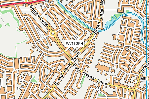 WV11 3PH map - OS VectorMap District (Ordnance Survey)