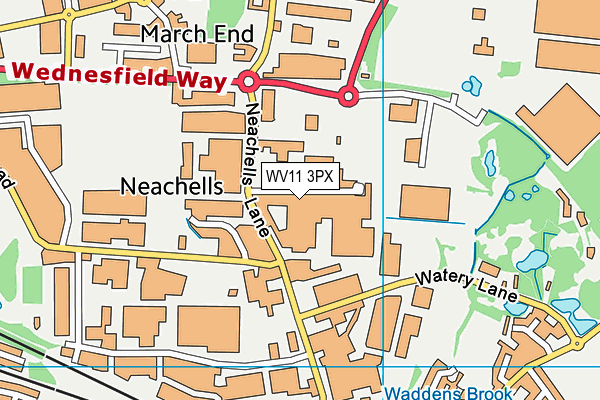 WV11 3PX map - OS VectorMap District (Ordnance Survey)