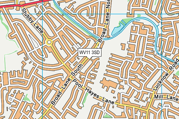 WV11 3SD map - OS VectorMap District (Ordnance Survey)