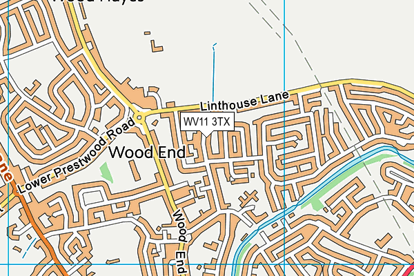 WV11 3TX map - OS VectorMap District (Ordnance Survey)