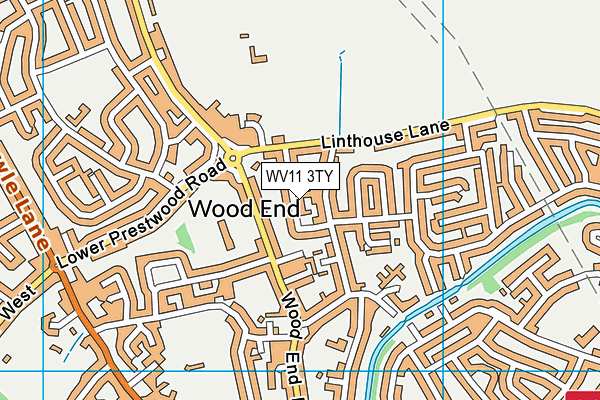 WV11 3TY map - OS VectorMap District (Ordnance Survey)