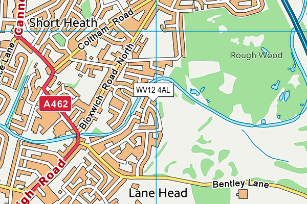 WV12 4AL map - OS VectorMap District (Ordnance Survey)